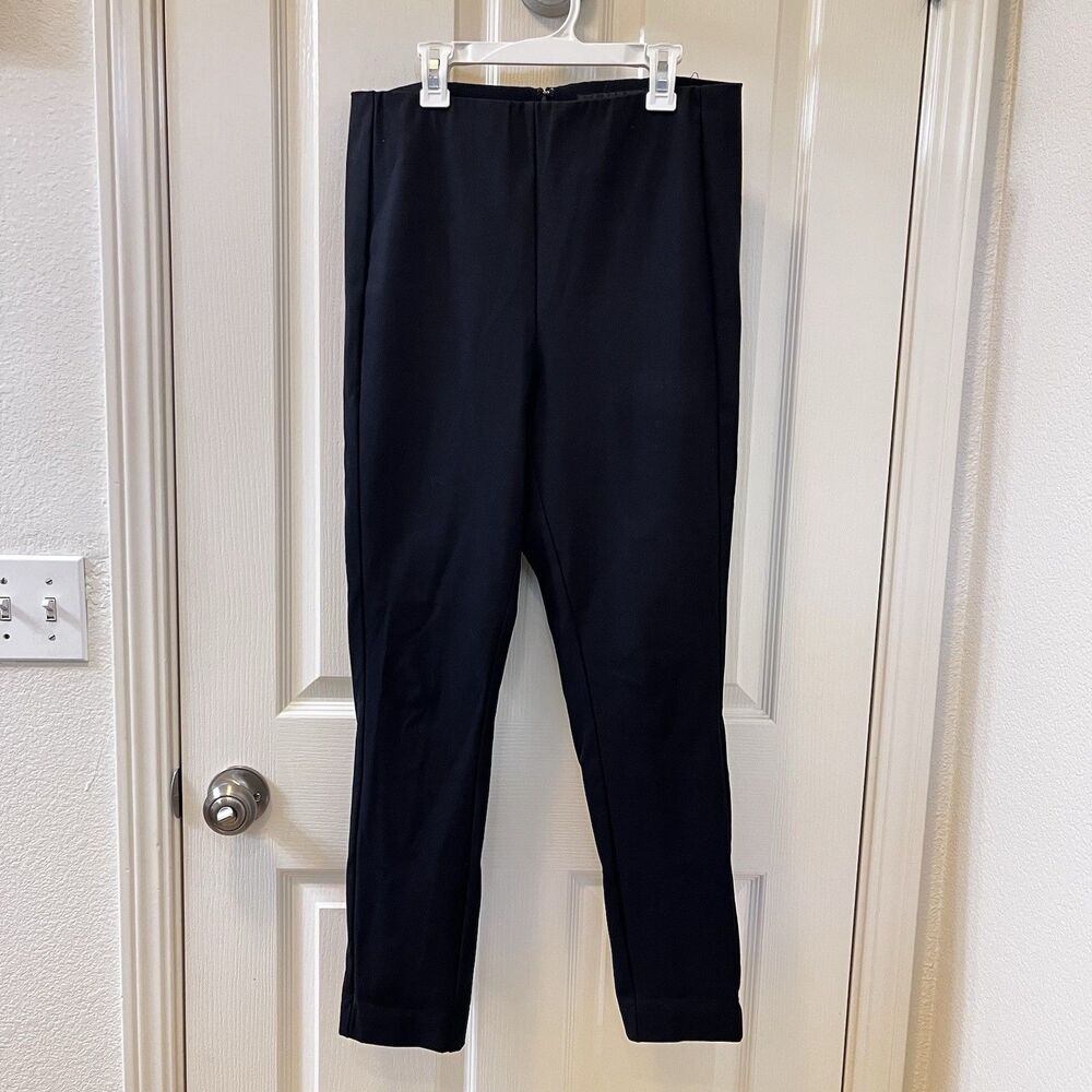 Rag & Bone Black Stretch Dress Pants Pull-On Back Zipper Tapered Women's Size 10